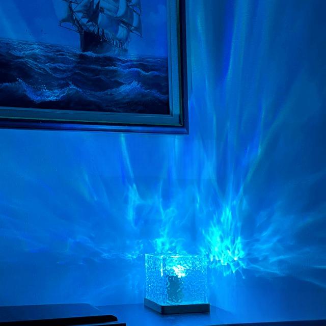 Creative Table Lamp with 16-Color Water Ripple Effect