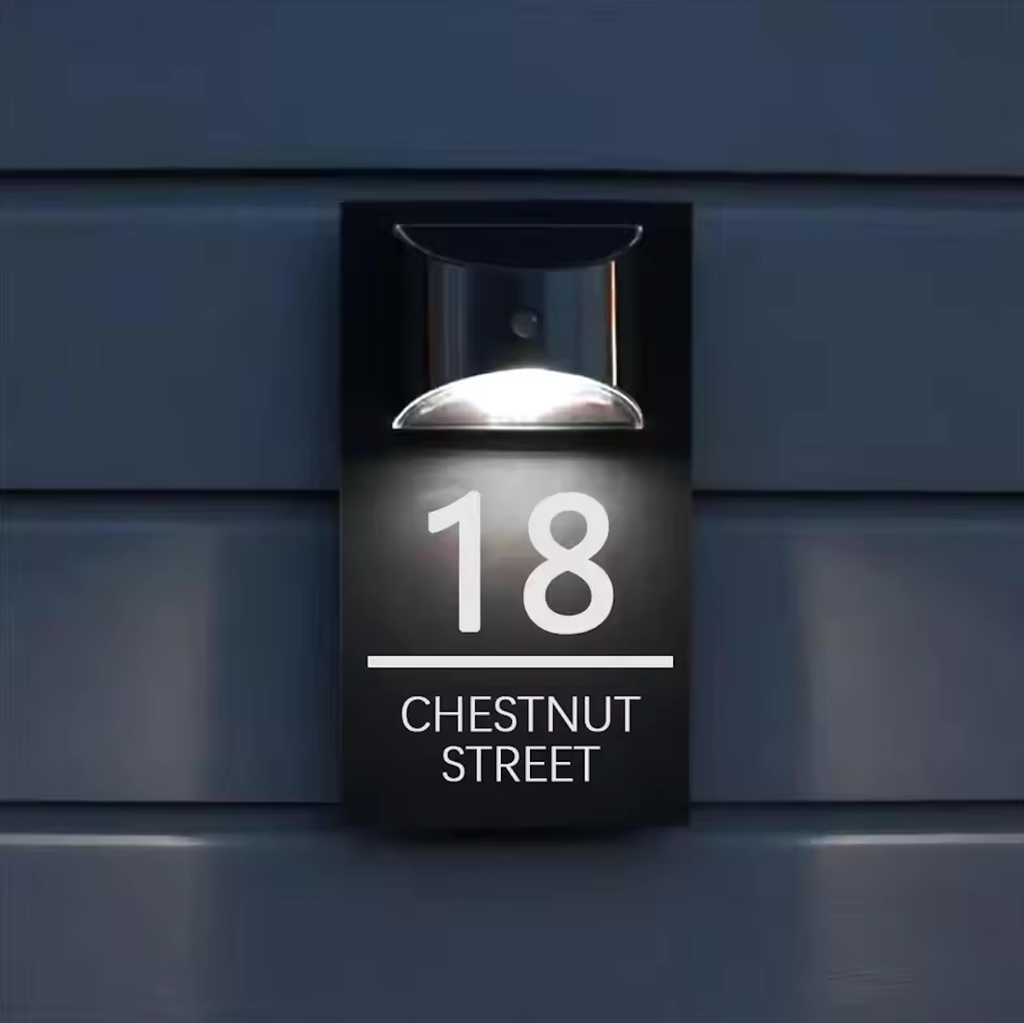 Personalized Solar Modern Door Plaque 2in1 (Engraved)