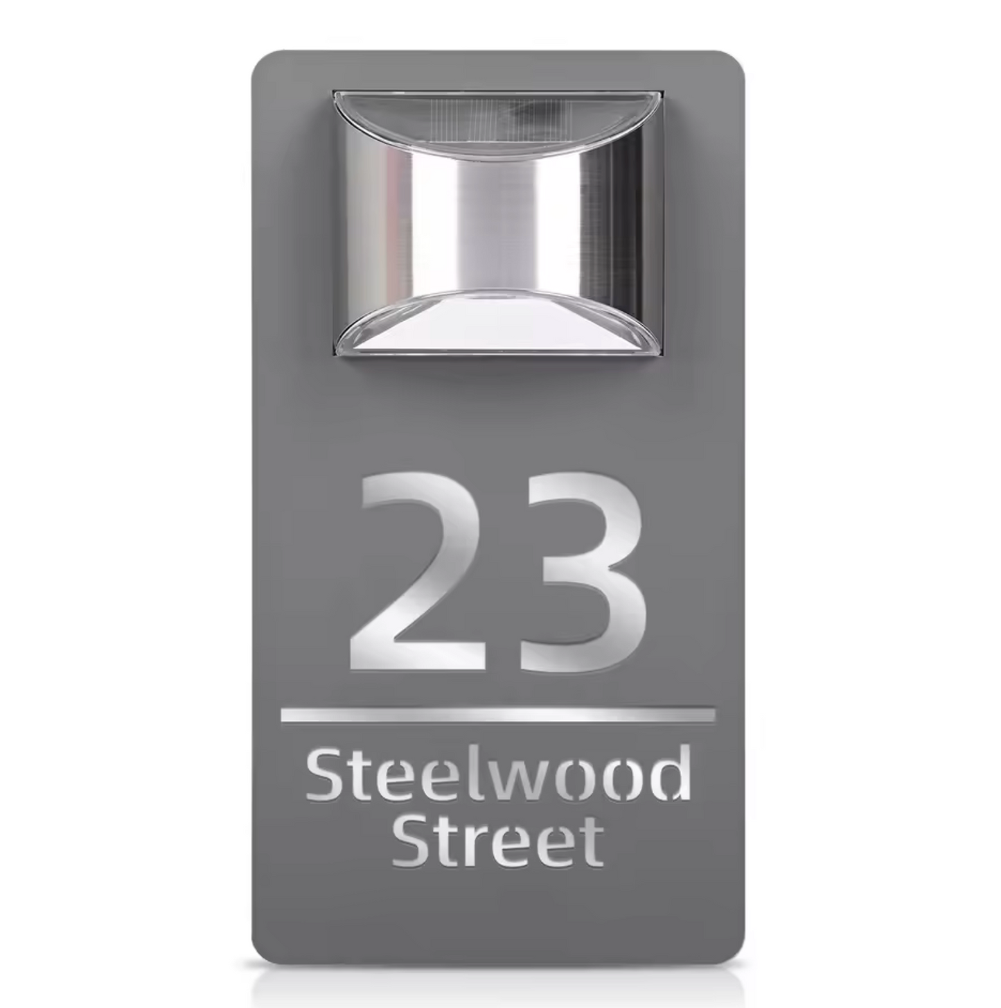 Personalized Solar Modern Door Plaque 2in1 (Engraved)